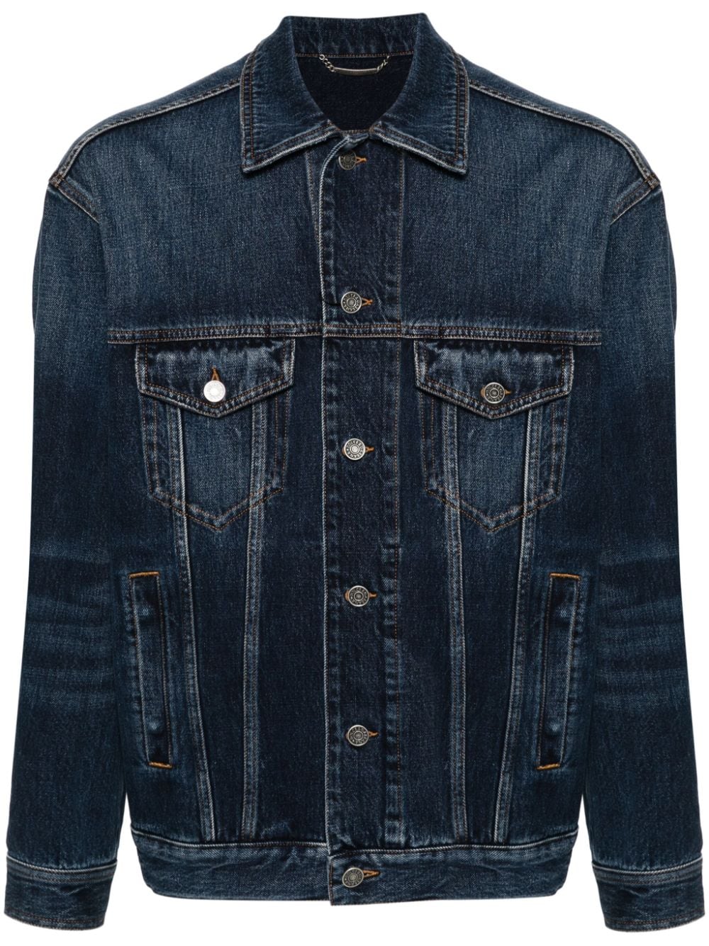 Dolce & Gabbana logo-plaque denim jacket - Blue von Dolce & Gabbana