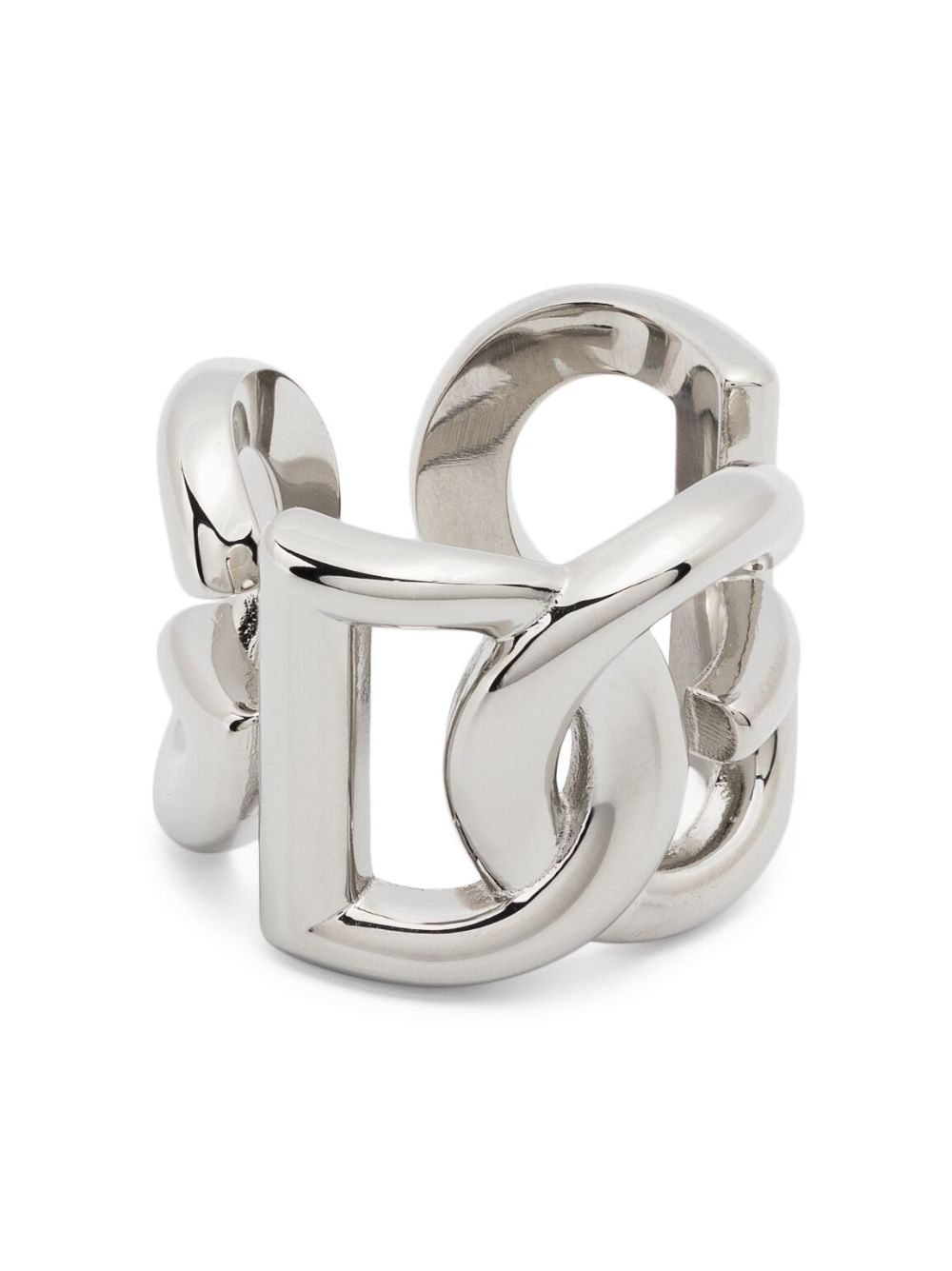 Dolce & Gabbana logo-plaque engraved ring - Silver von Dolce & Gabbana