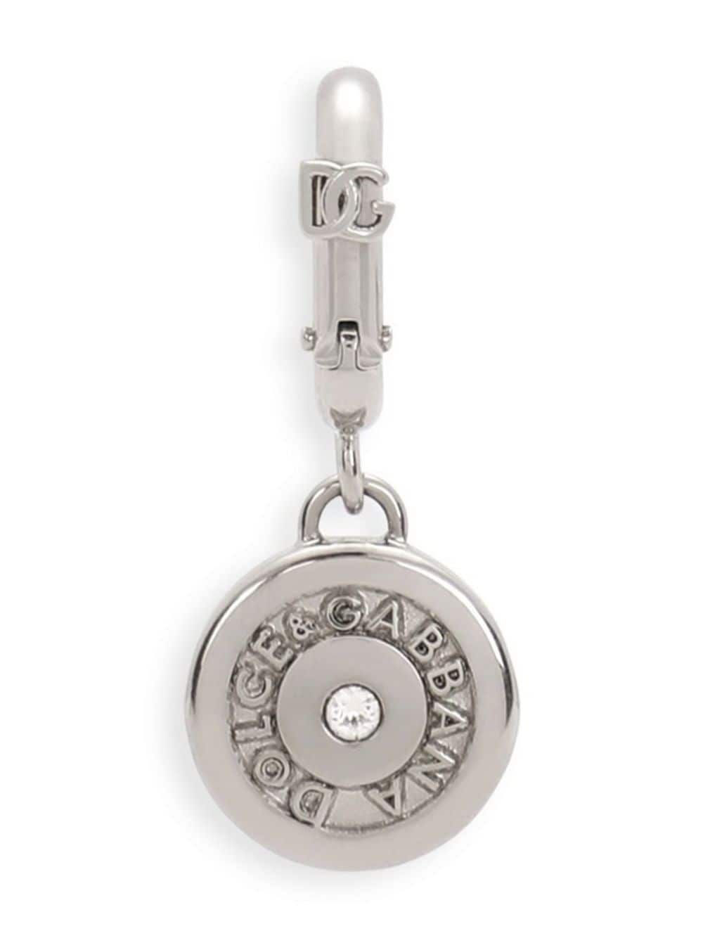 Dolce & Gabbana logo-plaque keyring - Silver von Dolce & Gabbana