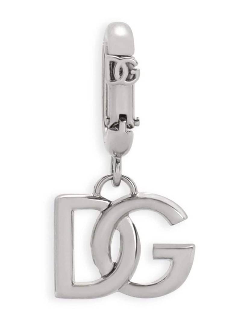 Dolce & Gabbana logo-plaque keyring - Silver von Dolce & Gabbana