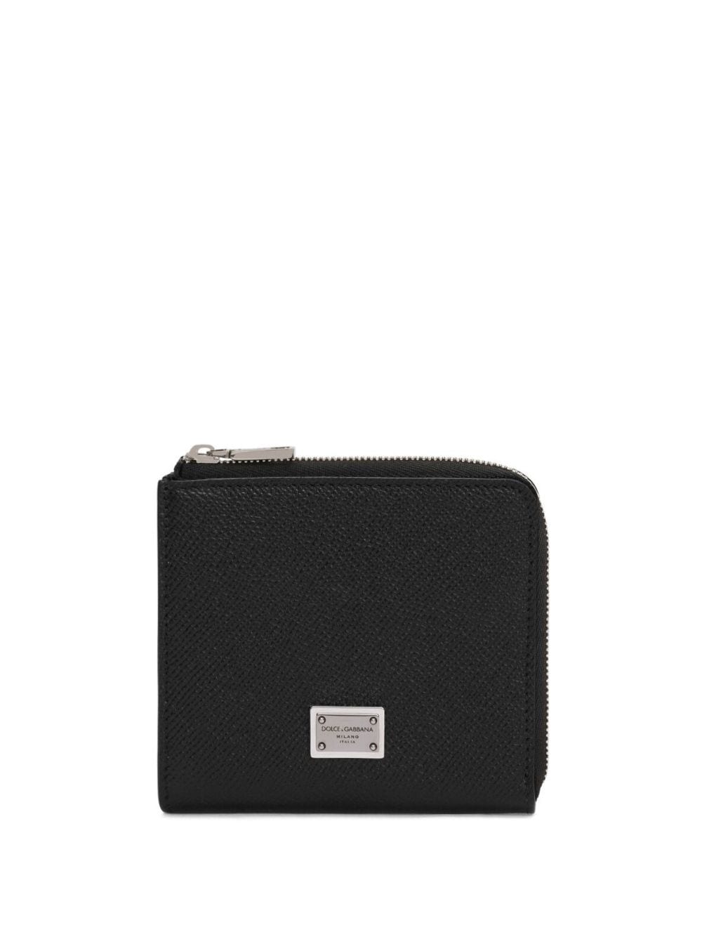 Dolce & Gabbana logo-plaque leather wallet - Black von Dolce & Gabbana