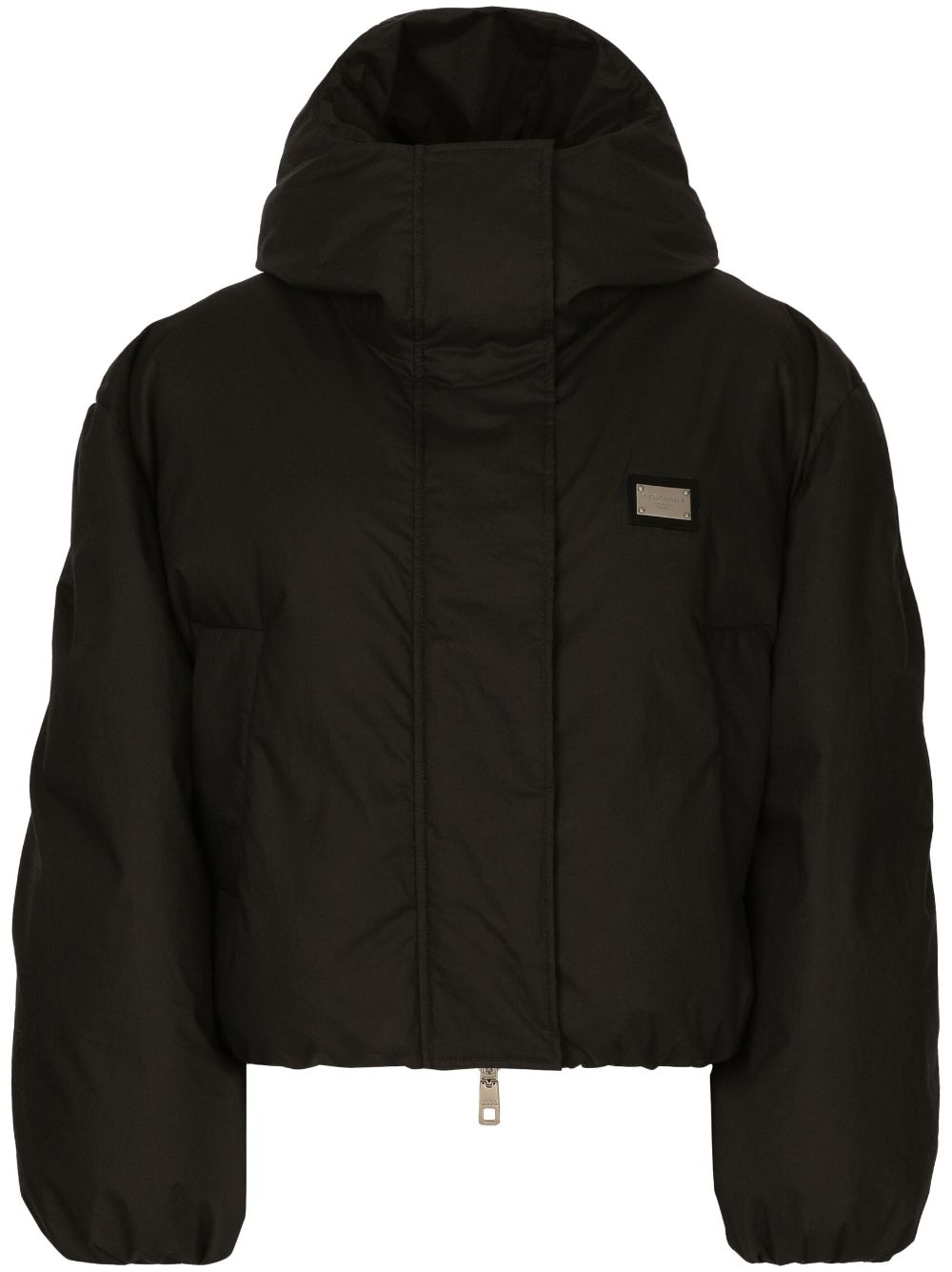 Dolce & Gabbana logo-plaque padded jacket - Black von Dolce & Gabbana