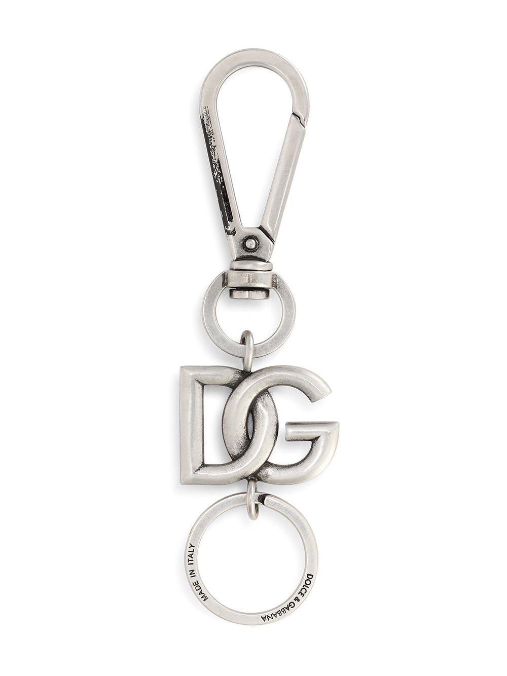 Dolce & Gabbana logo-plaque silver-tone keyring von Dolce & Gabbana