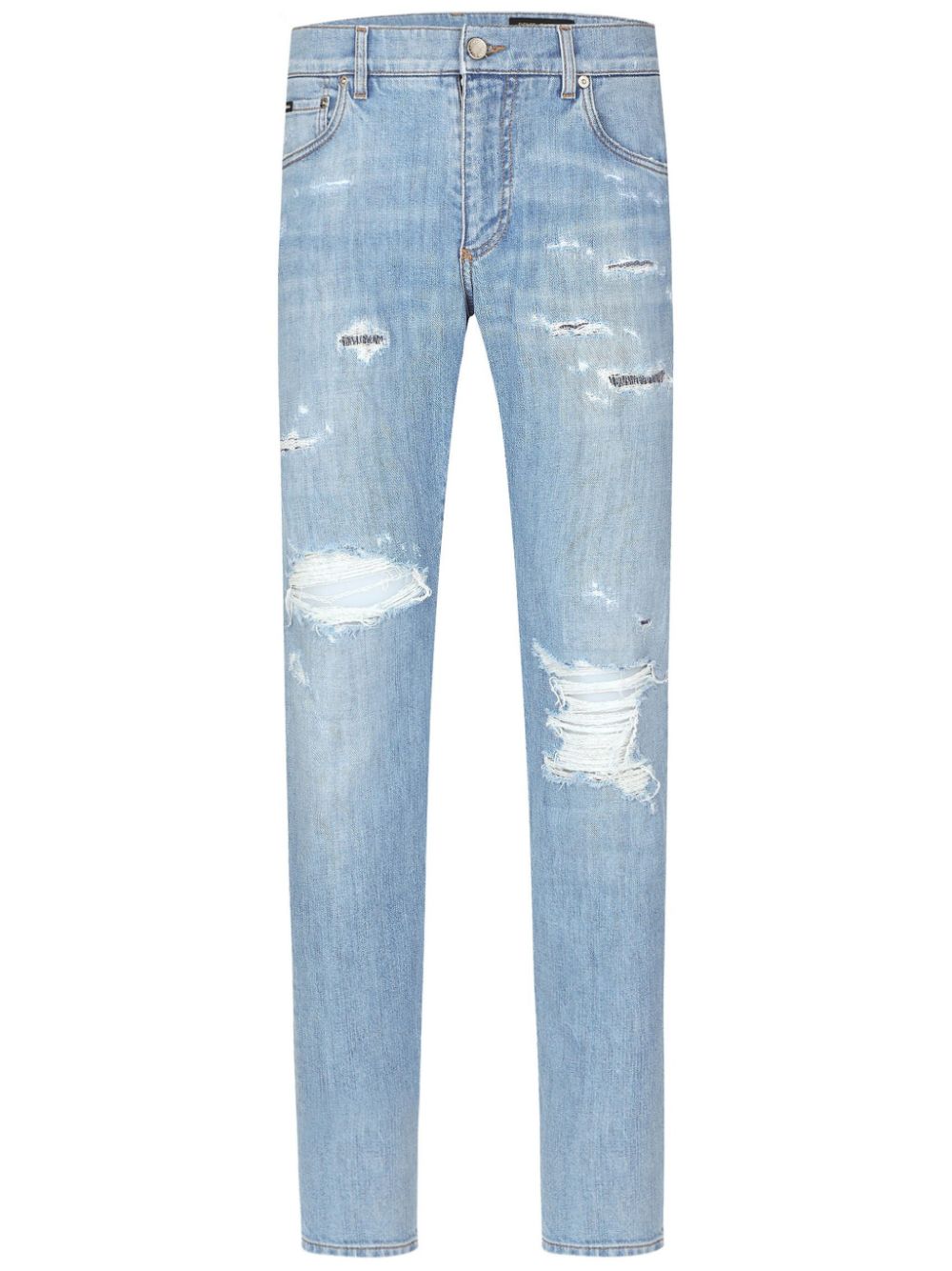 Dolce & Gabbana logo-plaque slim-fit jeans - Blue von Dolce & Gabbana