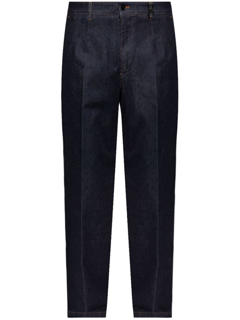 Dolce & Gabbana logo-plaque straight-leg jeans - Blue von Dolce & Gabbana