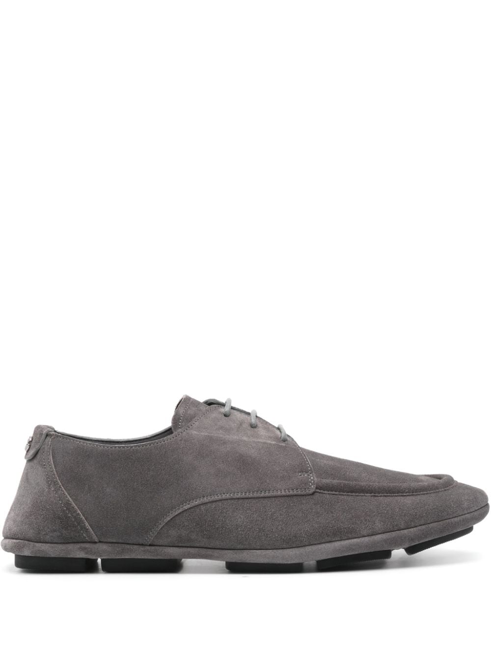 Dolce & Gabbana logo-plaque suede derby shoes - Grey von Dolce & Gabbana