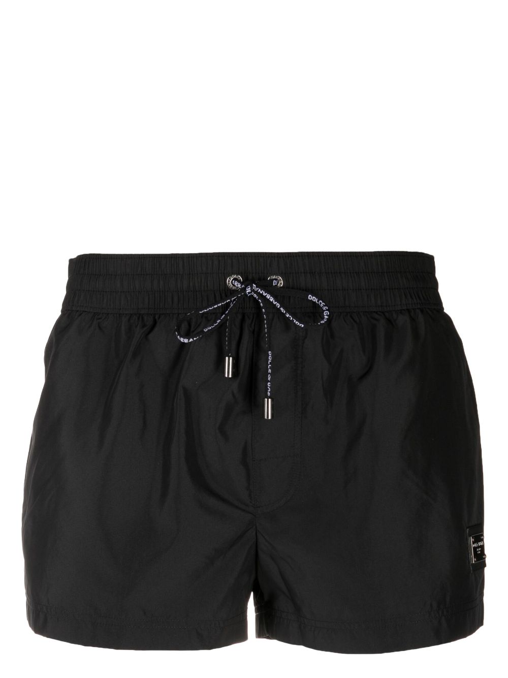 Dolce & Gabbana logo-plaque swim short - Black von Dolce & Gabbana