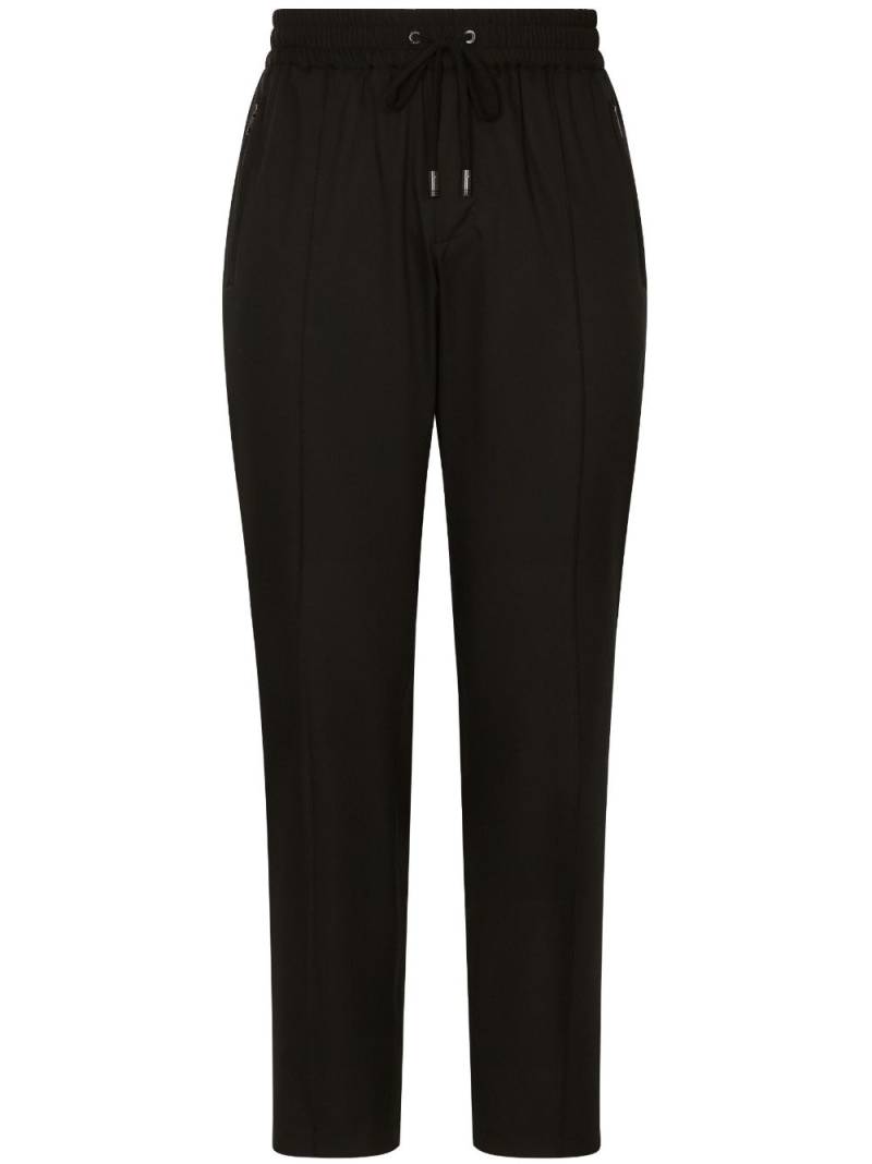 Dolce & Gabbana logo-plaque track pants - Black von Dolce & Gabbana