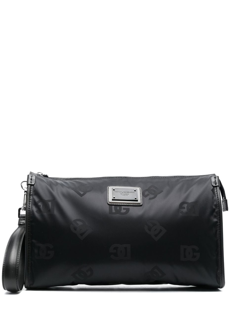 Dolce & Gabbana logo-plaque wash bag - Black von Dolce & Gabbana