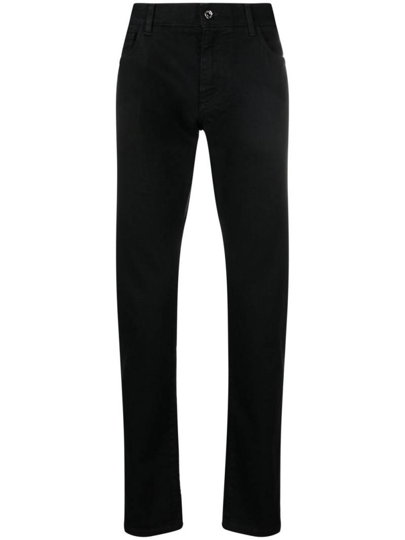 Dolce & Gabbana logo-plaques straight-leg jeans - Black von Dolce & Gabbana