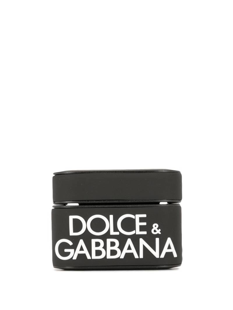 Dolce & Gabbana logo-print AirPods Pro case - Black von Dolce & Gabbana