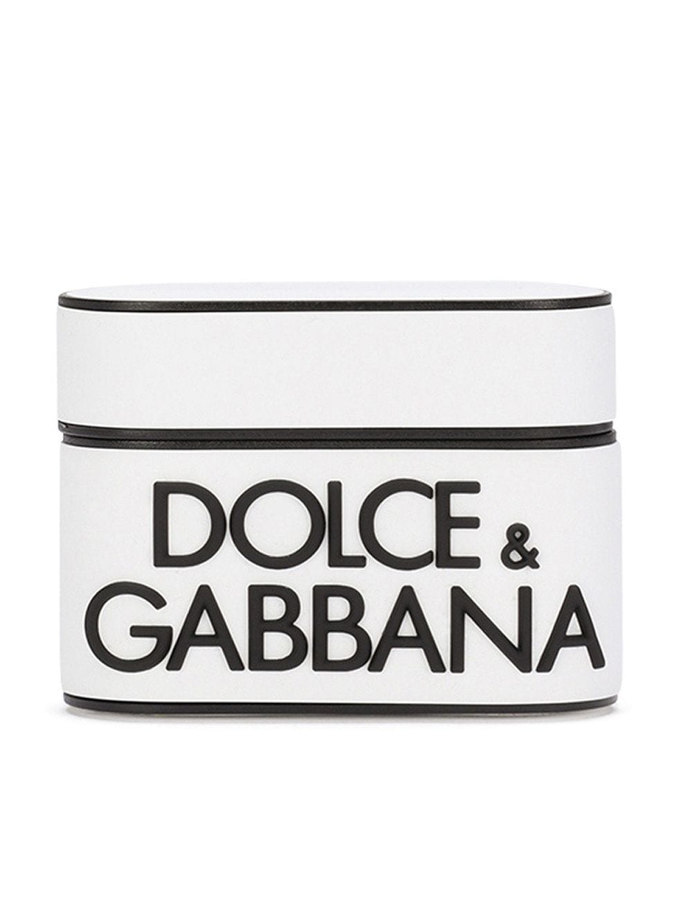 Dolce & Gabbana logo-print Airpods case - White von Dolce & Gabbana