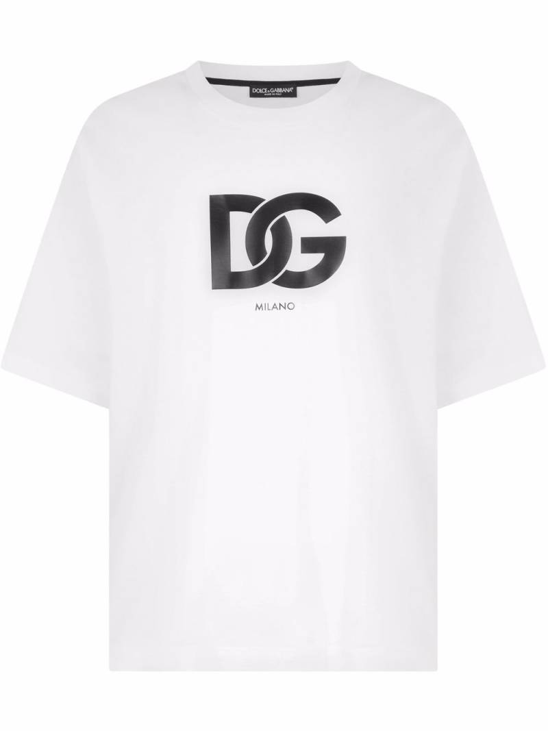 Dolce & Gabbana DG-logo cotton T-shirt - White von Dolce & Gabbana