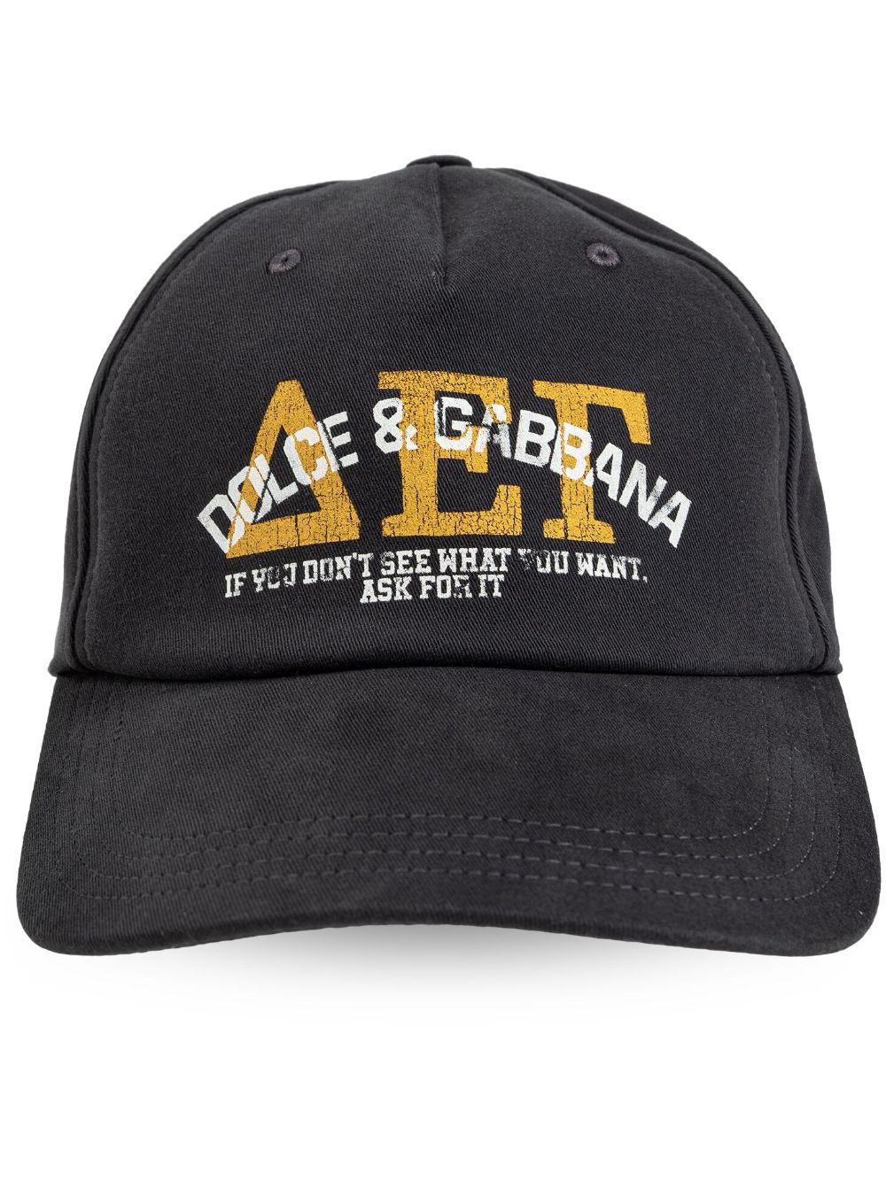 Dolce & Gabbana logo-print baseball cap - Black von Dolce & Gabbana