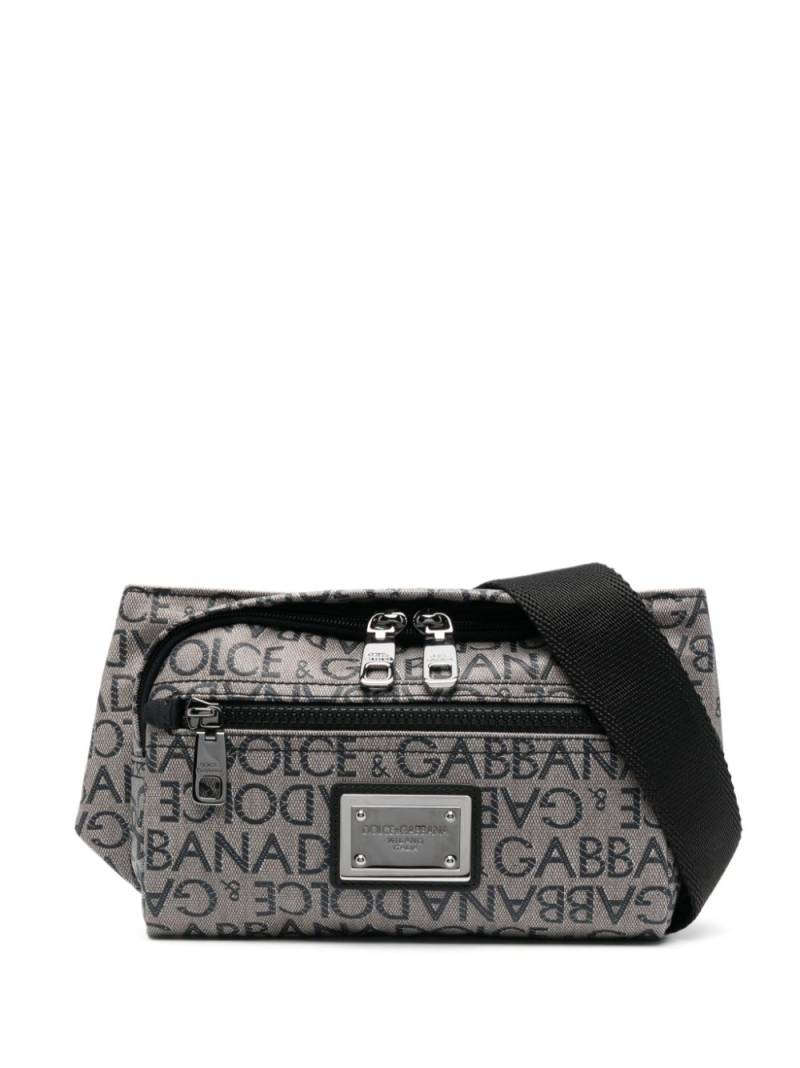 Dolce & Gabbana logo-print belt bag - Brown von Dolce & Gabbana