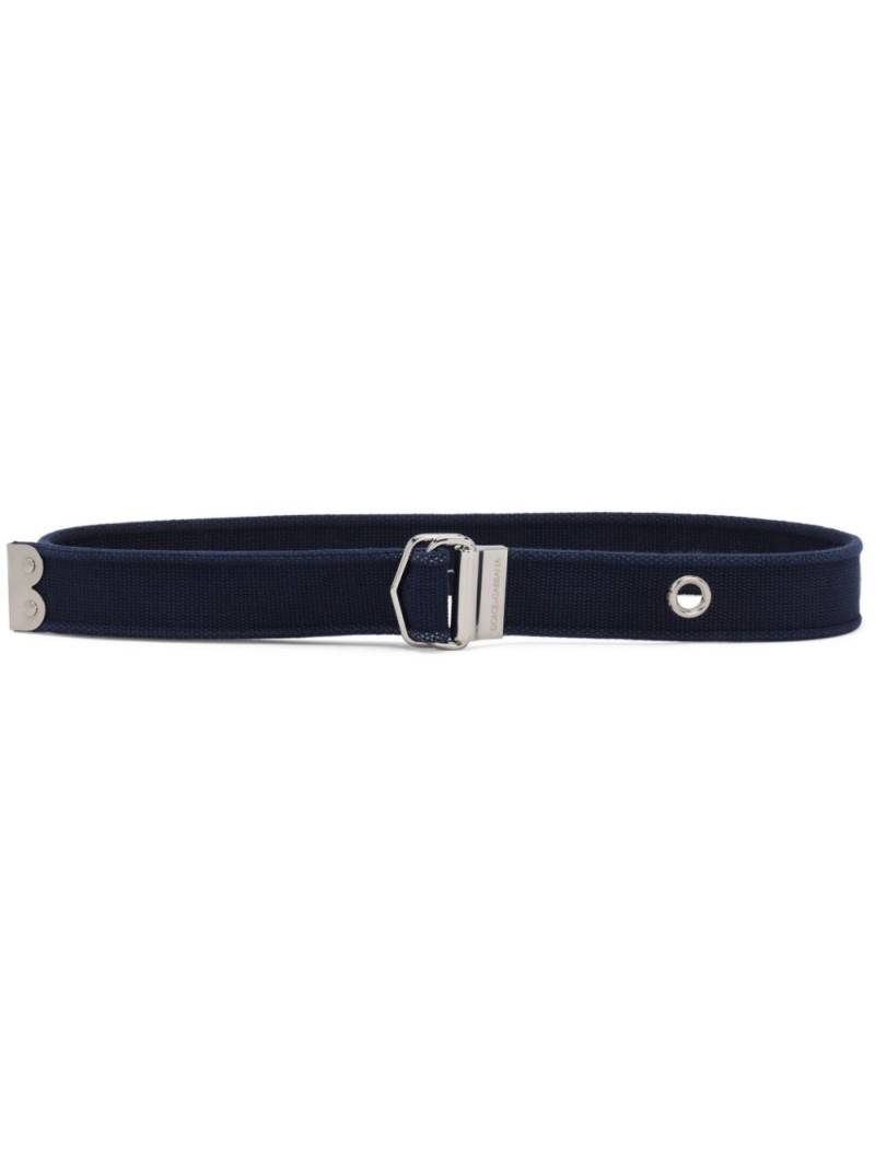 Dolce & Gabbana logo-print buckled belt - Blue von Dolce & Gabbana