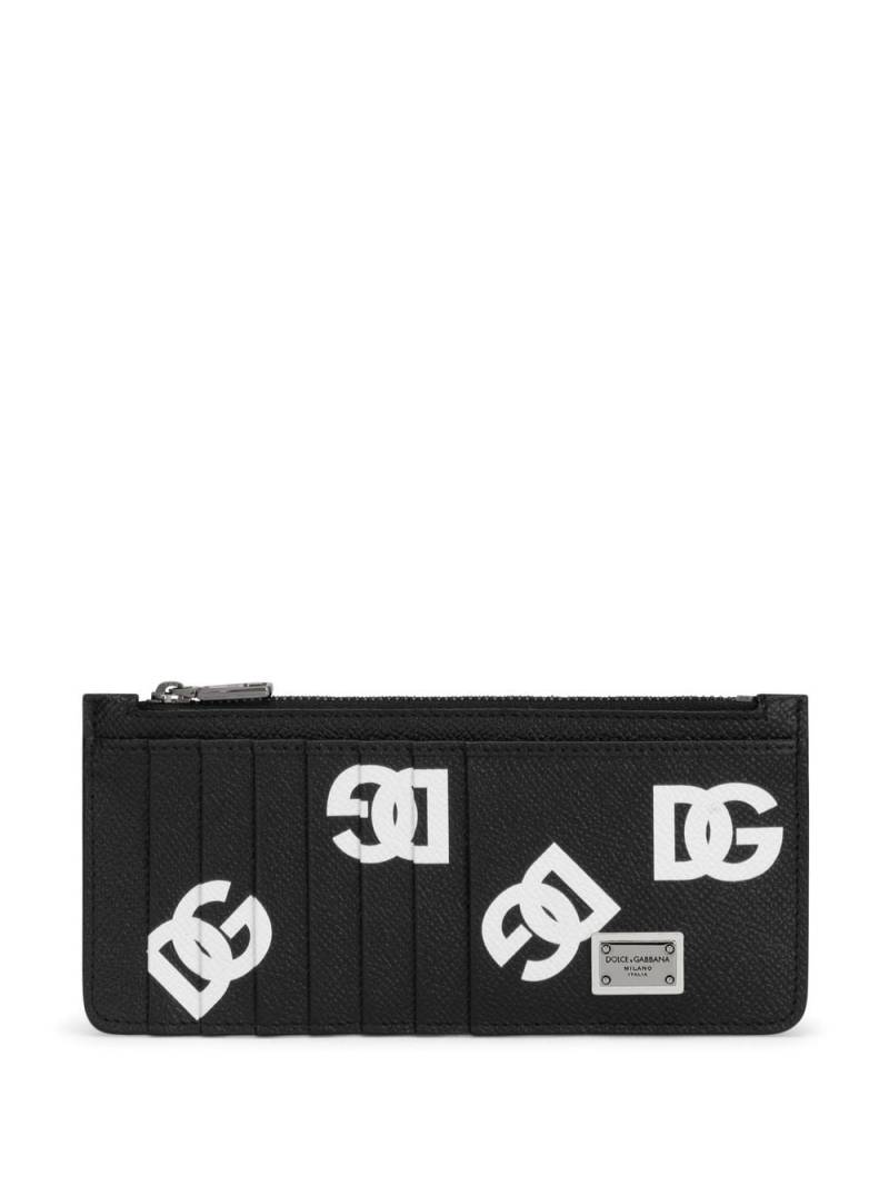 Dolce & Gabbana DG-logo vertical card holder - Black von Dolce & Gabbana