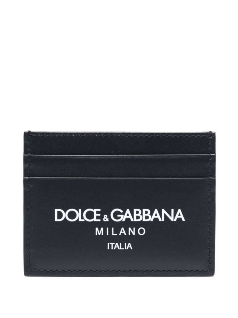 Dolce & Gabbana logo-print cardholder - Blue von Dolce & Gabbana