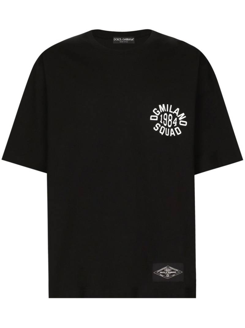 Dolce & Gabbana logo-print cotton T-shirt - Black von Dolce & Gabbana