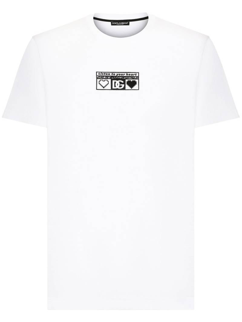 Dolce & Gabbana logo-print cotton T-shirt - White von Dolce & Gabbana