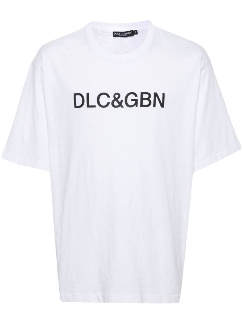 Dolce & Gabbana logo-print cotton T-shirt - White von Dolce & Gabbana