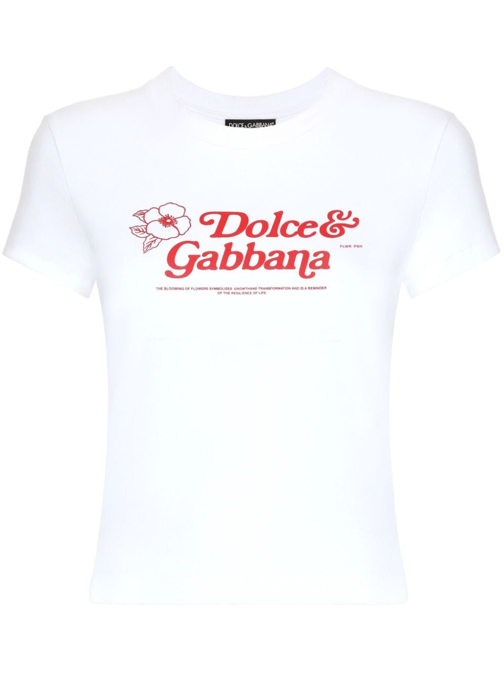 Dolce & Gabbana logo-print cotton-blend T-shirt - White von Dolce & Gabbana