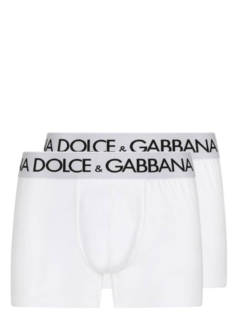 Dolce & Gabbana logo-print cotton boxers (set of two) - White von Dolce & Gabbana