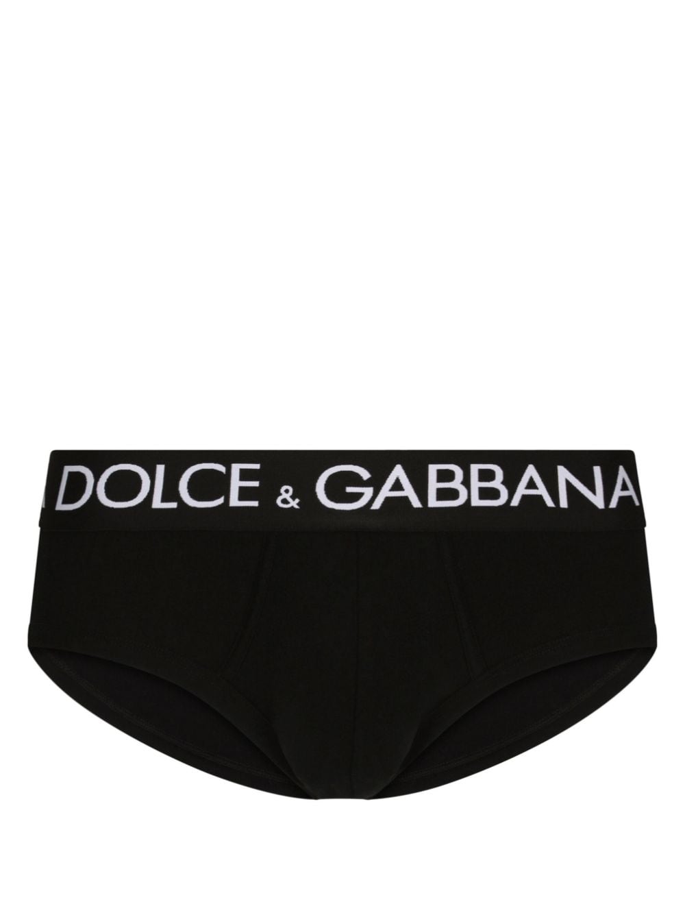 Dolce & Gabbana logo-print cotton briefs (set of two) - Black von Dolce & Gabbana