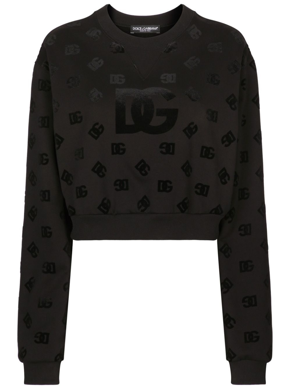 Dolce & Gabbana logo-print cotton sweatshirt - Black von Dolce & Gabbana