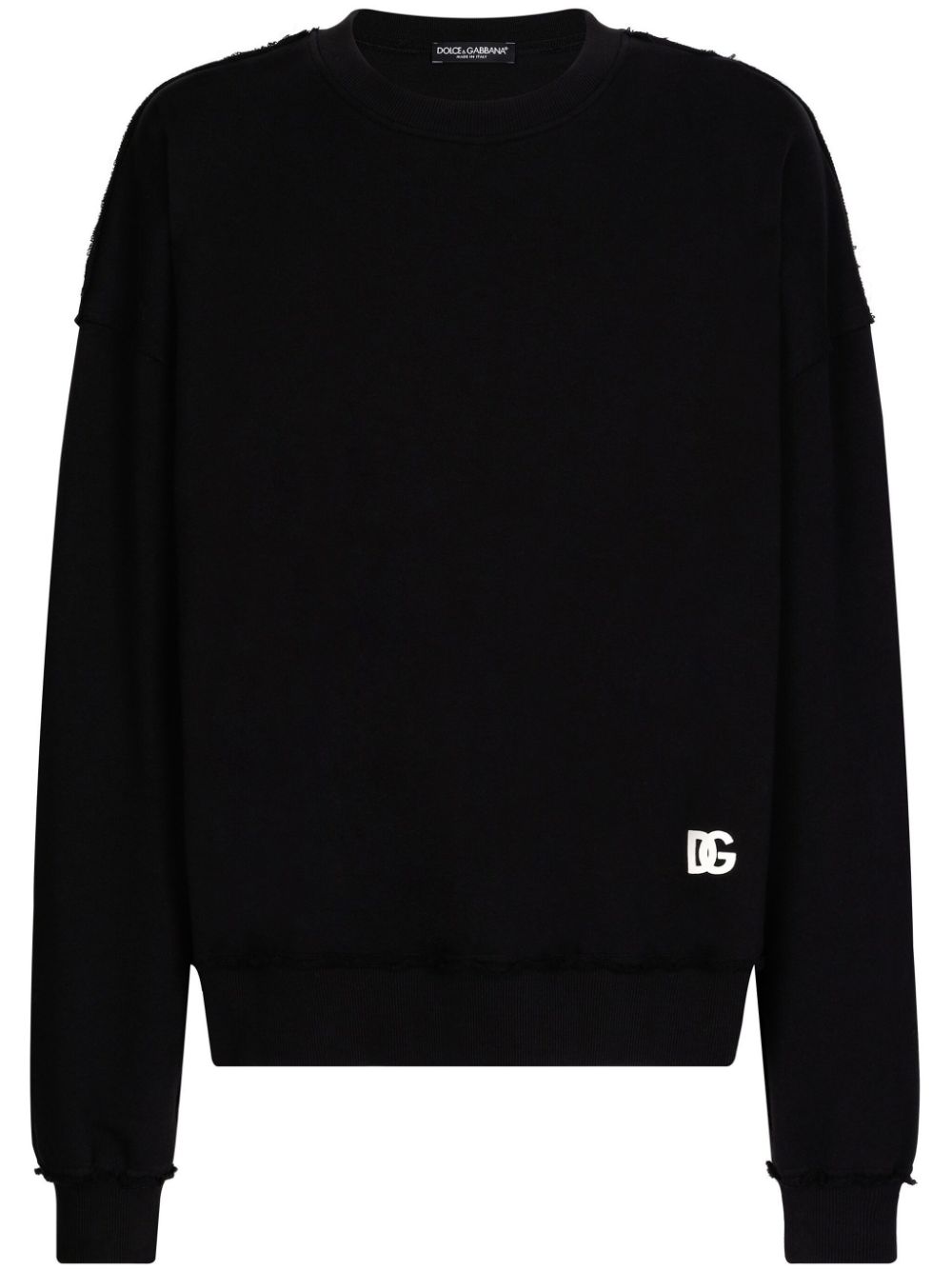 Dolce & Gabbana logo-print cotton sweatshirt - Black von Dolce & Gabbana