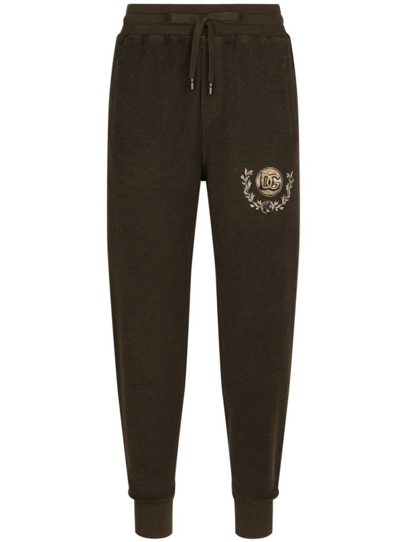 Dolce & Gabbana logo-print cotton track pants - Brown von Dolce & Gabbana