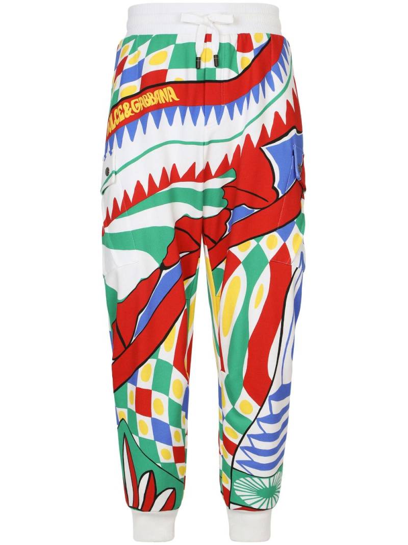 Dolce & Gabbana logo-print cotton track pants - Red von Dolce & Gabbana