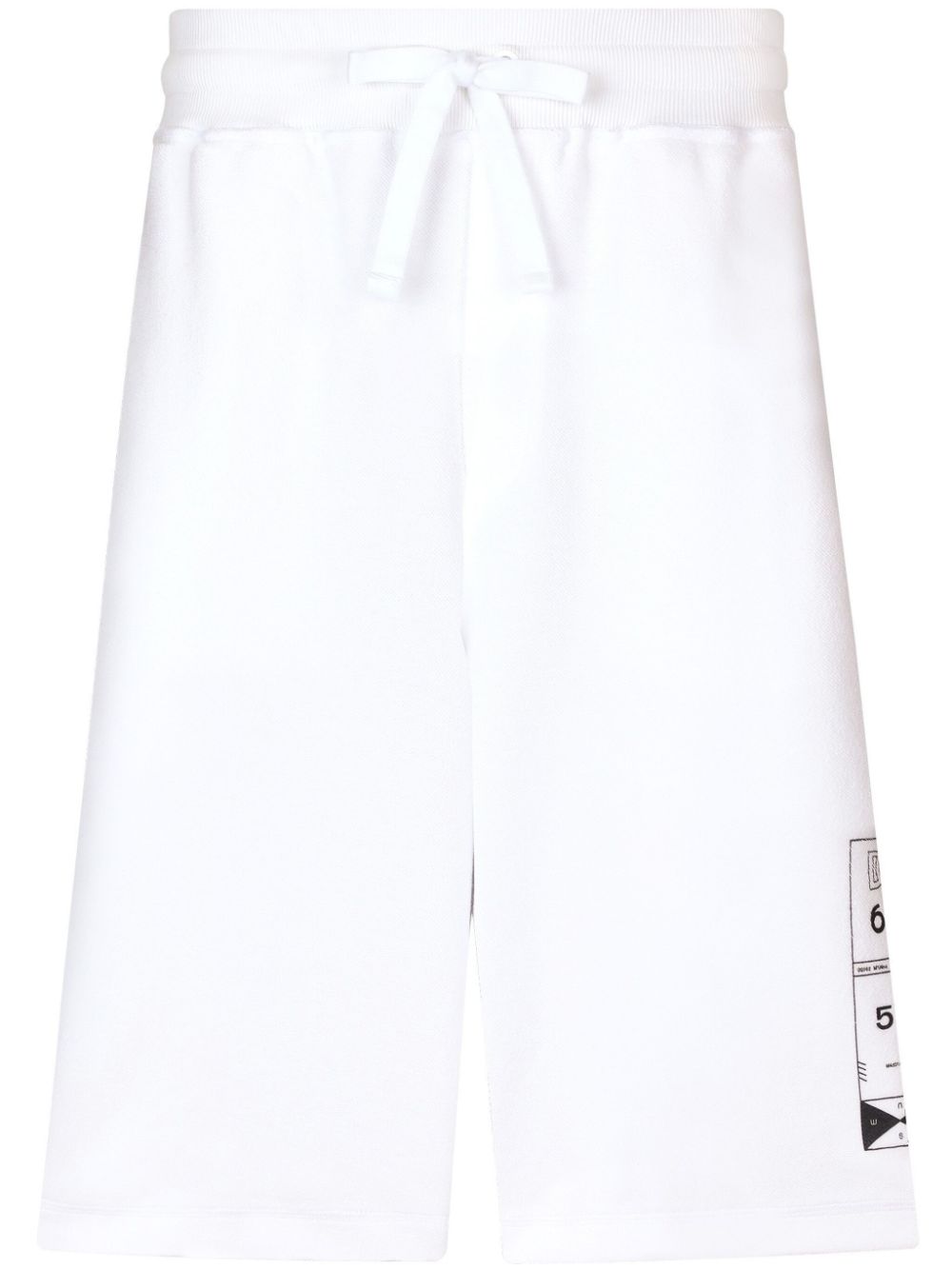 Dolce & Gabbana logo-print cotton track shorts - White von Dolce & Gabbana