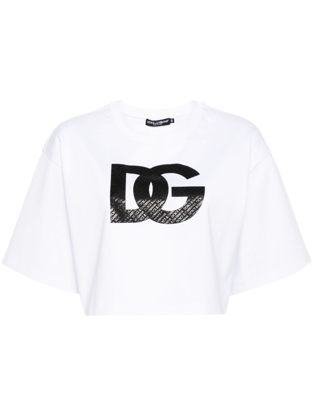 Dolce & Gabbana logo-print cropped T-shirt - White von Dolce & Gabbana