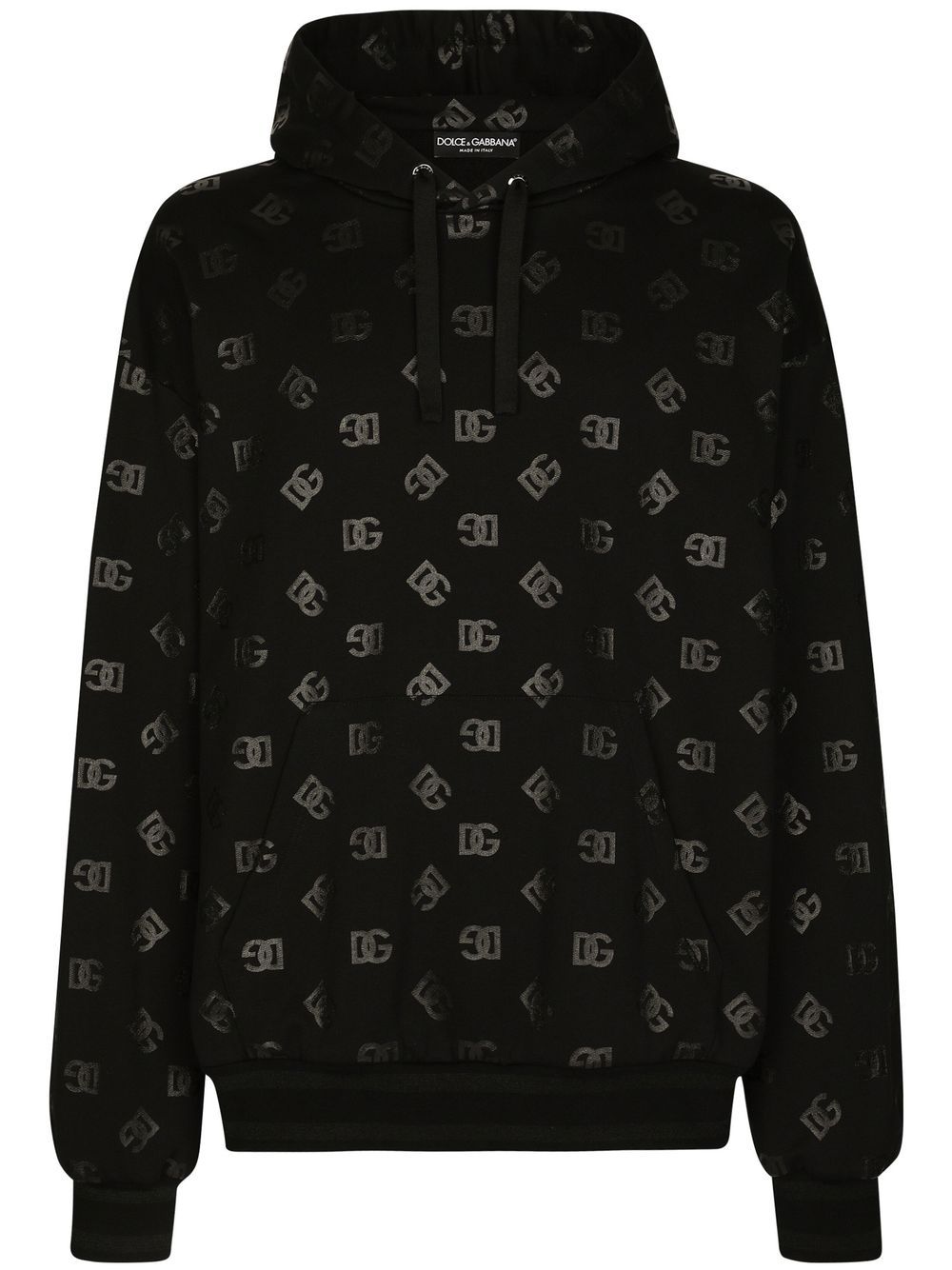 Dolce & Gabbana logo-print drawstring hoodie - Black von Dolce & Gabbana