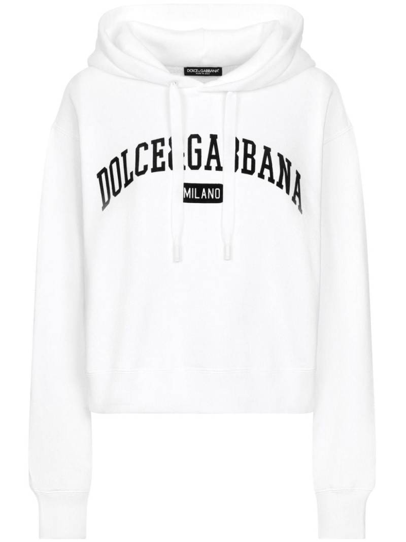 Dolce & Gabbana logo-print hoodie - White von Dolce & Gabbana