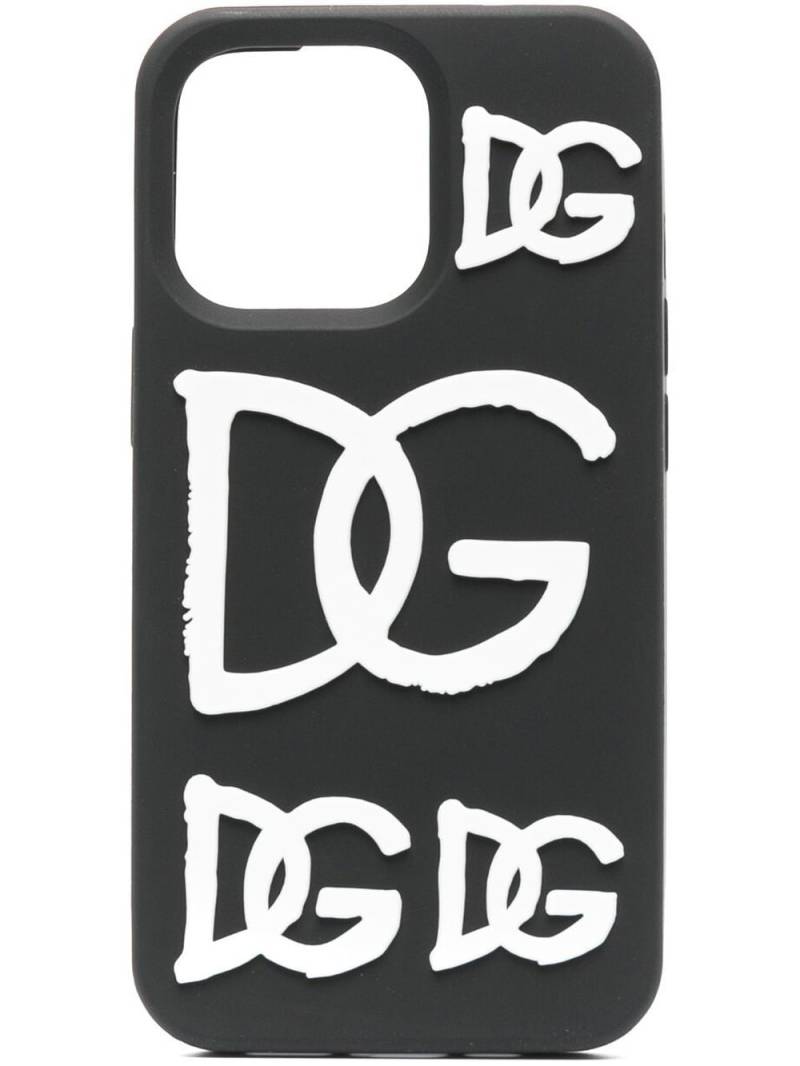 Dolce & Gabbana logo-print iPhone 13 Pro case - Black von Dolce & Gabbana