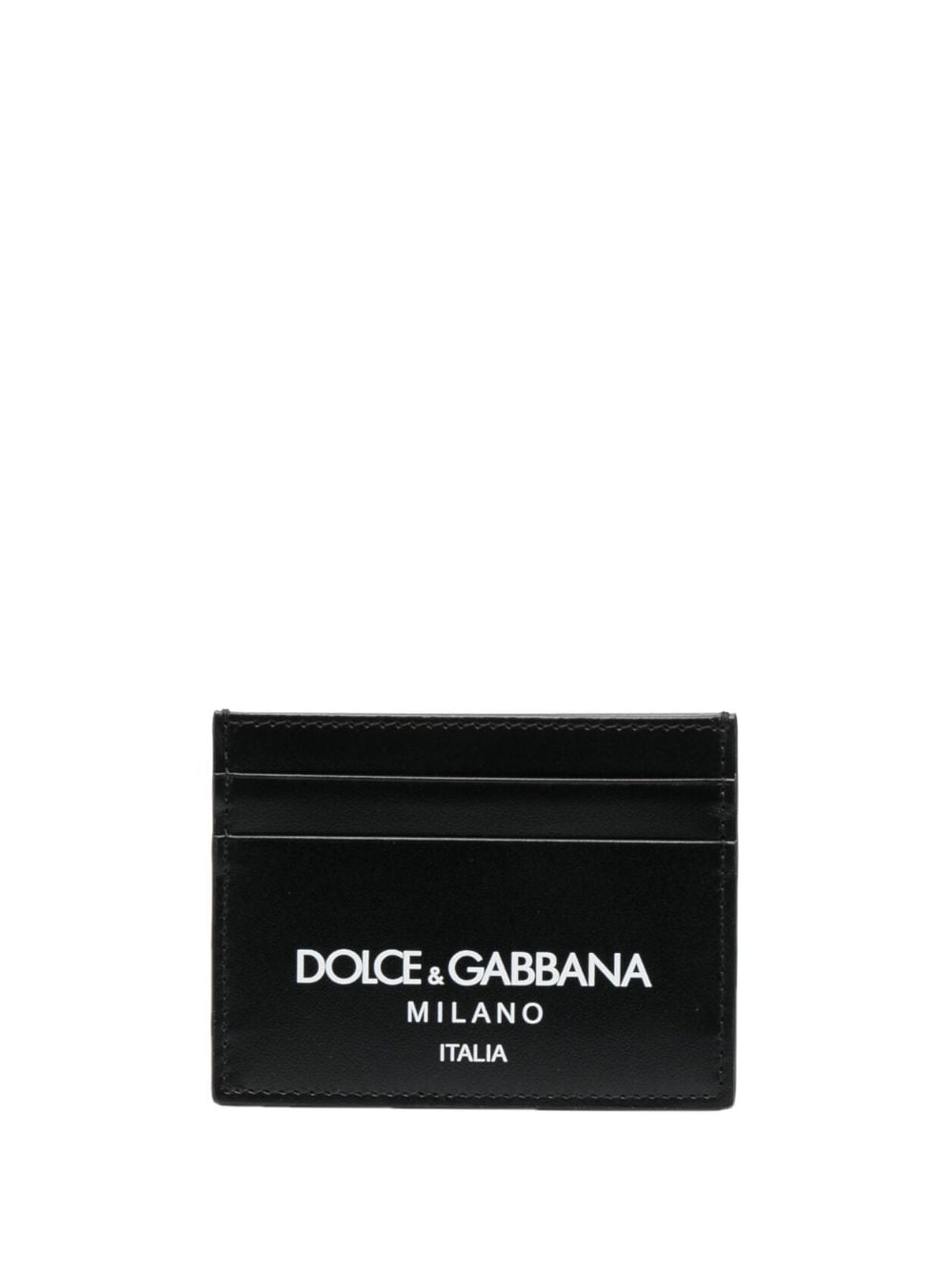 Dolce & Gabbana logo-print leather card holder - Black von Dolce & Gabbana