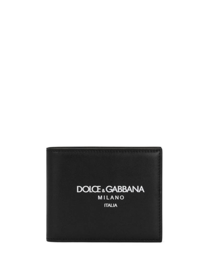 Dolce & Gabbana logo-print leather wallet - Black von Dolce & Gabbana