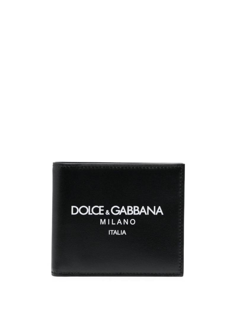 Dolce & Gabbana logo-print leather wallet - Black von Dolce & Gabbana