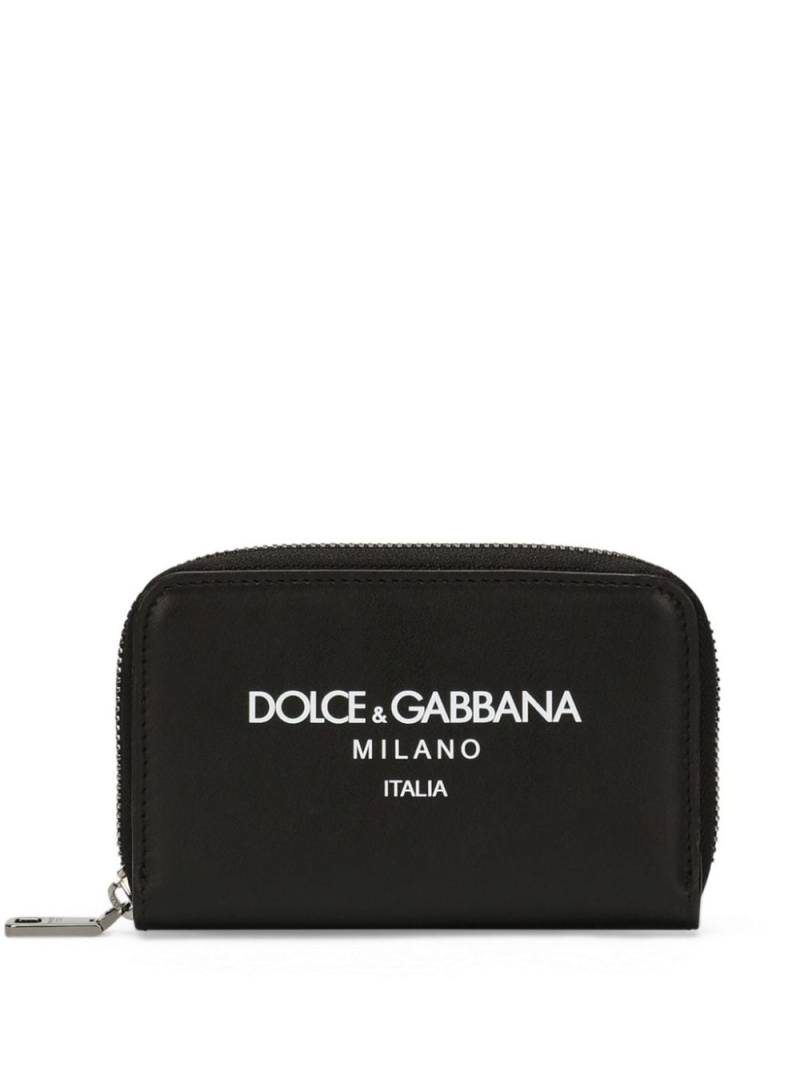 Dolce & Gabbana logo-print leather wallet - Black von Dolce & Gabbana