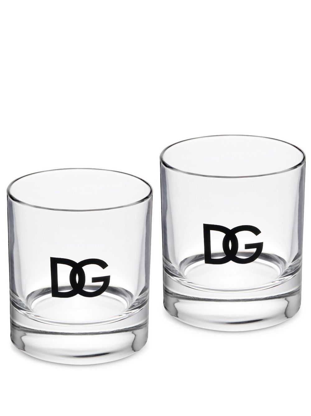 Dolce & Gabbana logo-print shot glasses (set of two) - White von Dolce & Gabbana