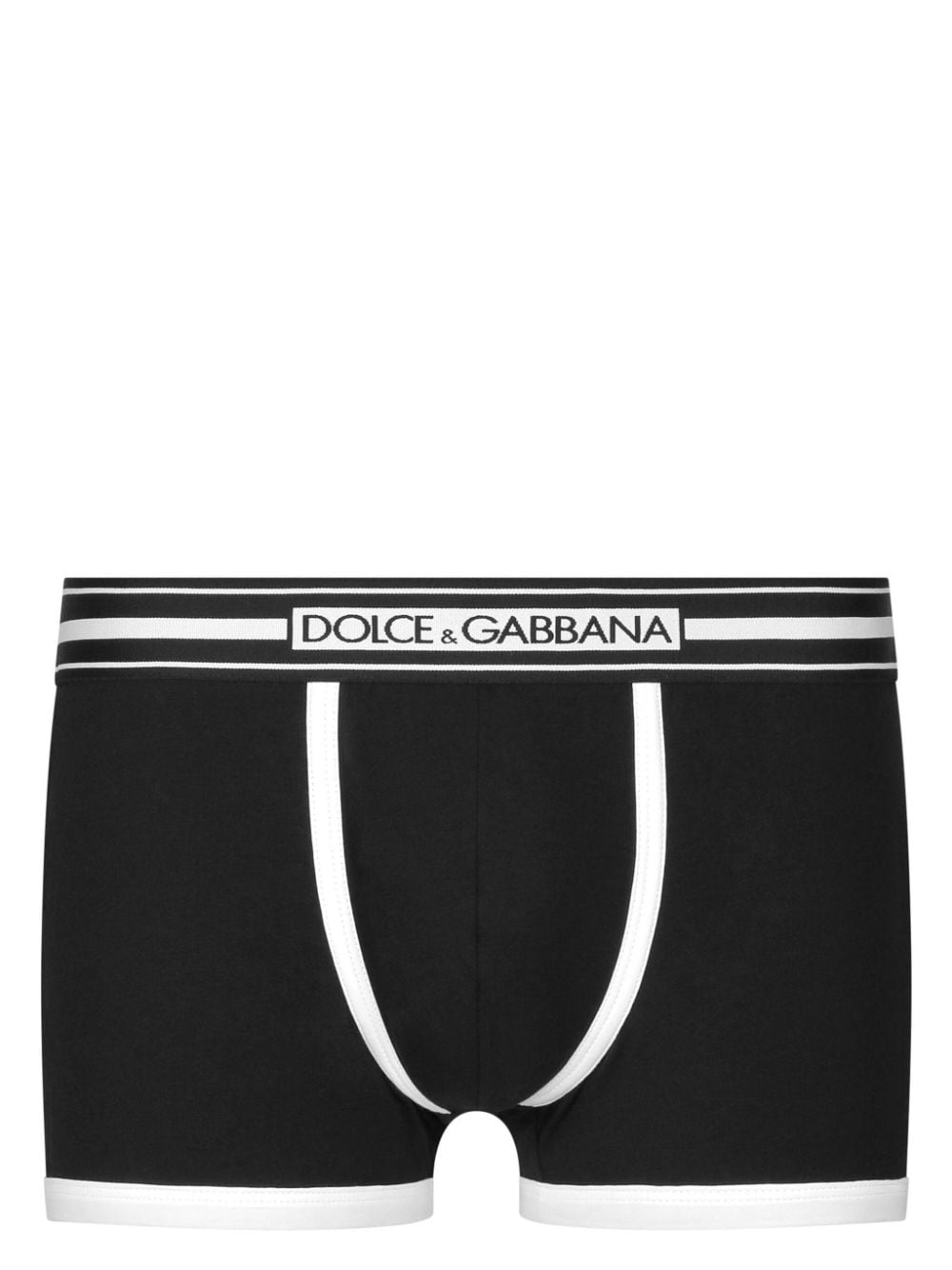 Dolce & Gabbana logo-print strap cotton-blend boxers - Black von Dolce & Gabbana