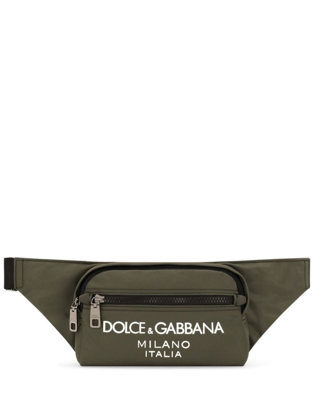 Dolce & Gabbana logo-print zip-fastening belt bag - Green von Dolce & Gabbana