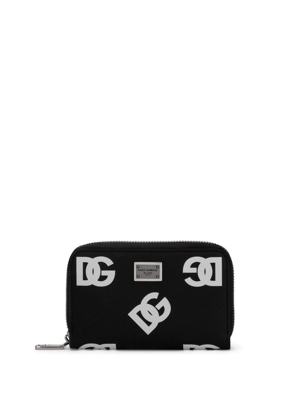 Dolce & Gabbana DG-logo leather zip-around wallet - Black von Dolce & Gabbana