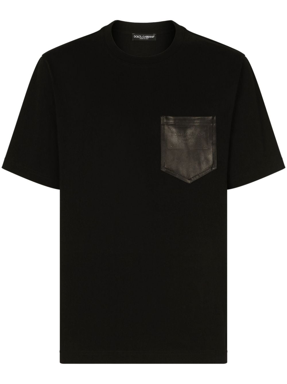 Dolce & Gabbana logo-stamp cotton T-shirt - Black von Dolce & Gabbana