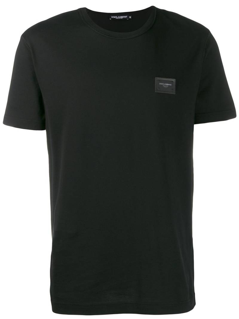 Dolce & Gabbana logo-tag cotton T-shirt - Black von Dolce & Gabbana