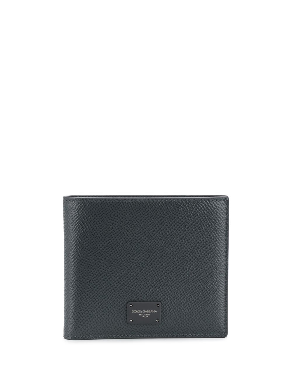 Dolce & Gabbana logo-tag leather bifold wallet - Grey von Dolce & Gabbana