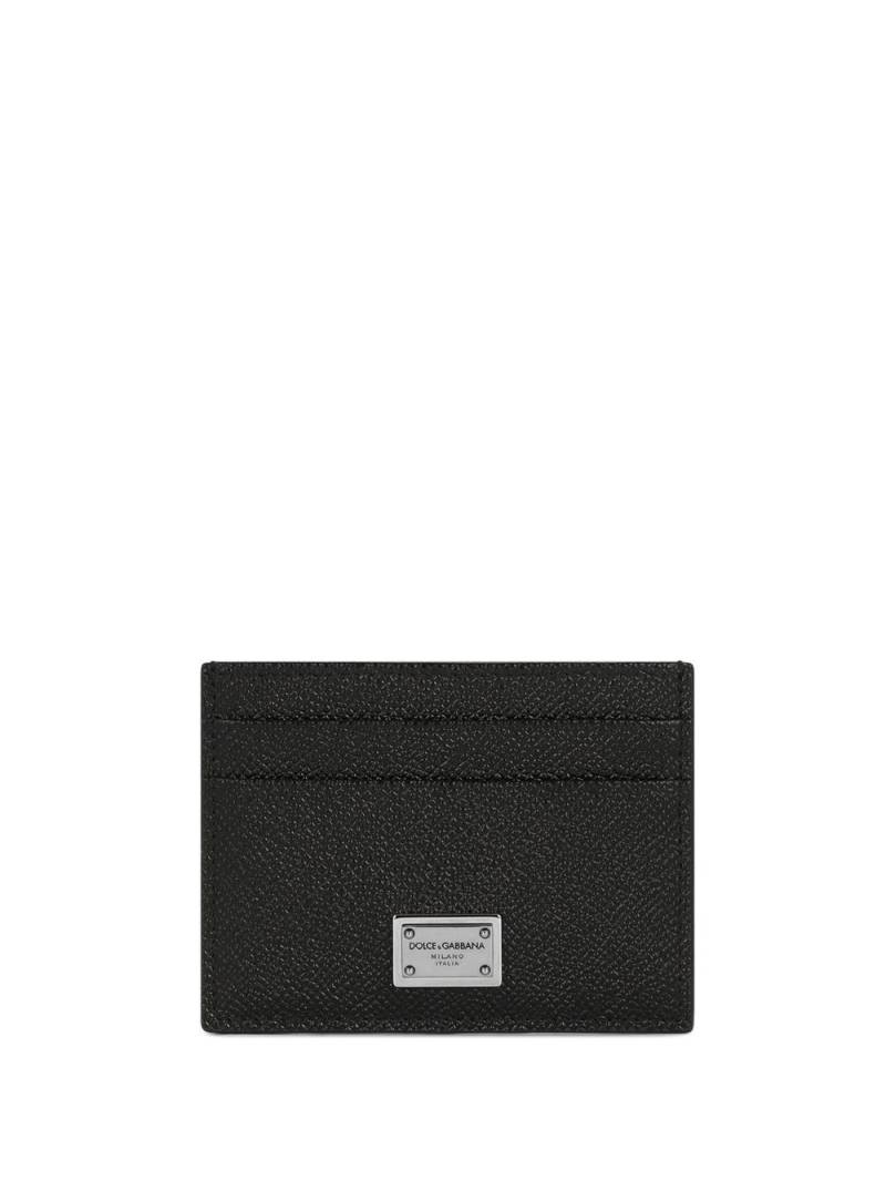 Dolce & Gabbana logo-tag leather card holder - Black von Dolce & Gabbana