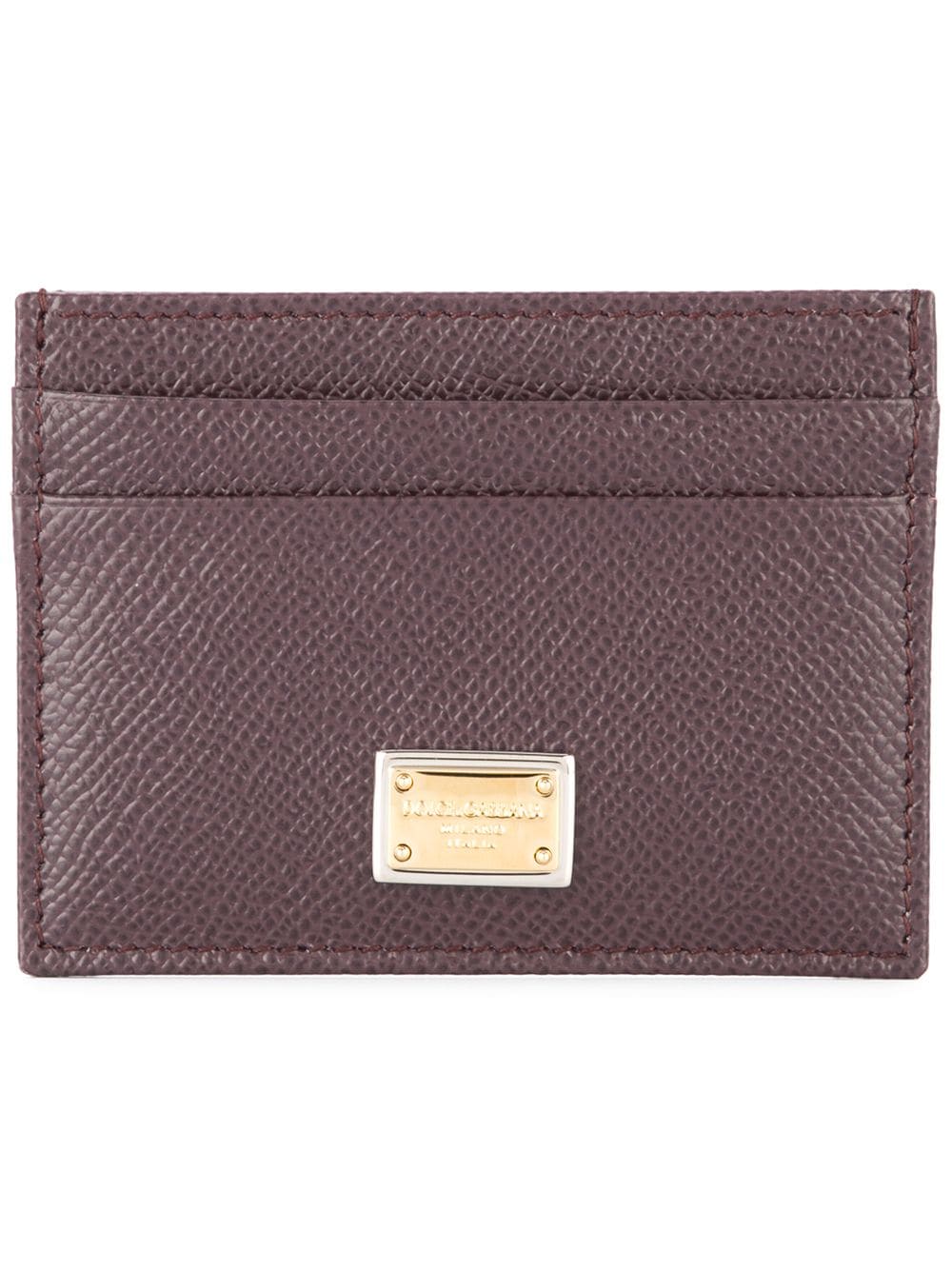 Dolce & Gabbana logo-tag leather card holder - Brown von Dolce & Gabbana